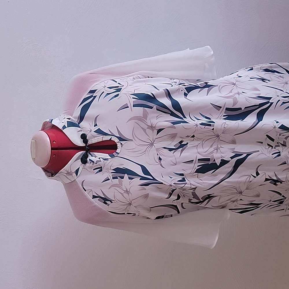 FLORAL ASIAN-INSPIRED DRESS
